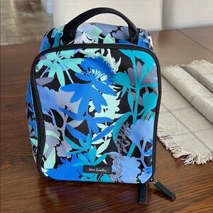 Vera Bradley Teal and Blue Floral Lunch Tote
